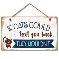 Highland Woodcrafters CAT TEXT HANGING SIGN 9.5 X 5.5 4101727